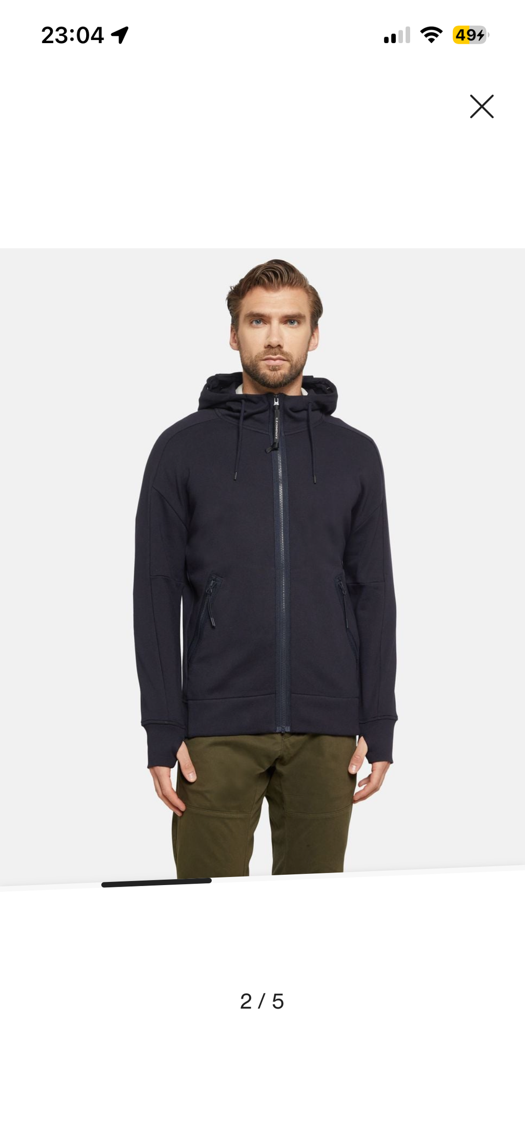 Sweat Zippé à Capuche C.P. Company - Bleu Marine