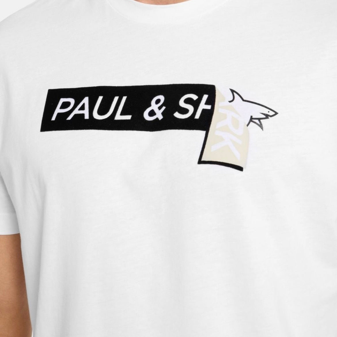 T-shirt Paul & Shark — Blanc Logo Bandeau