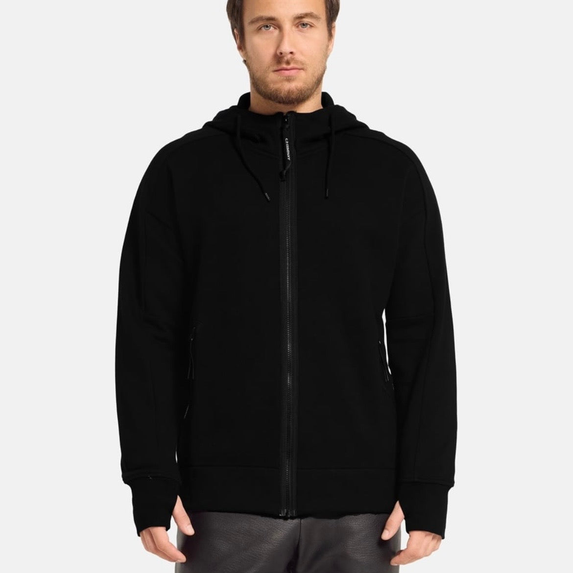 Sweat Zippé à Capuche C.P. Company Premium - Noir