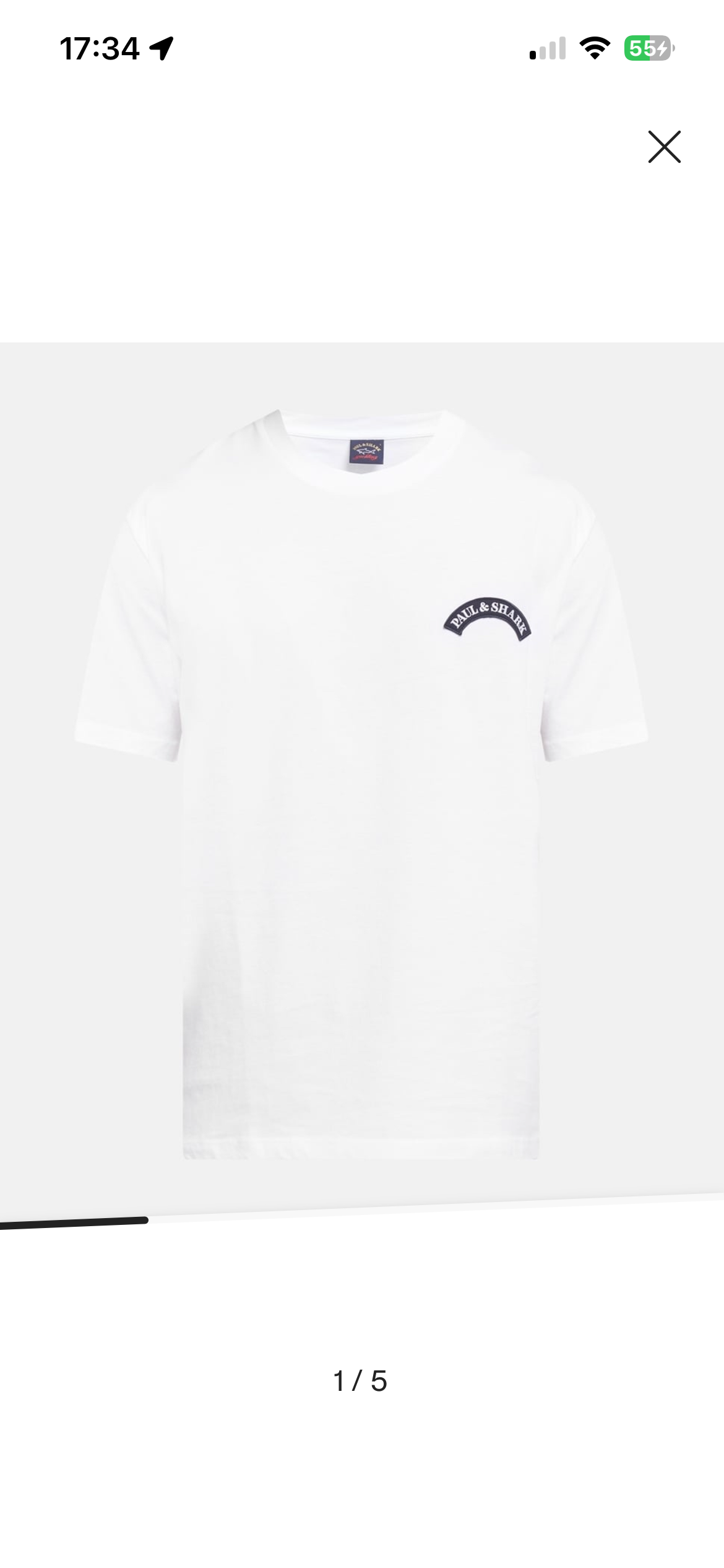 T-shirt Paul & Shark — Blanc Patch Arqué
