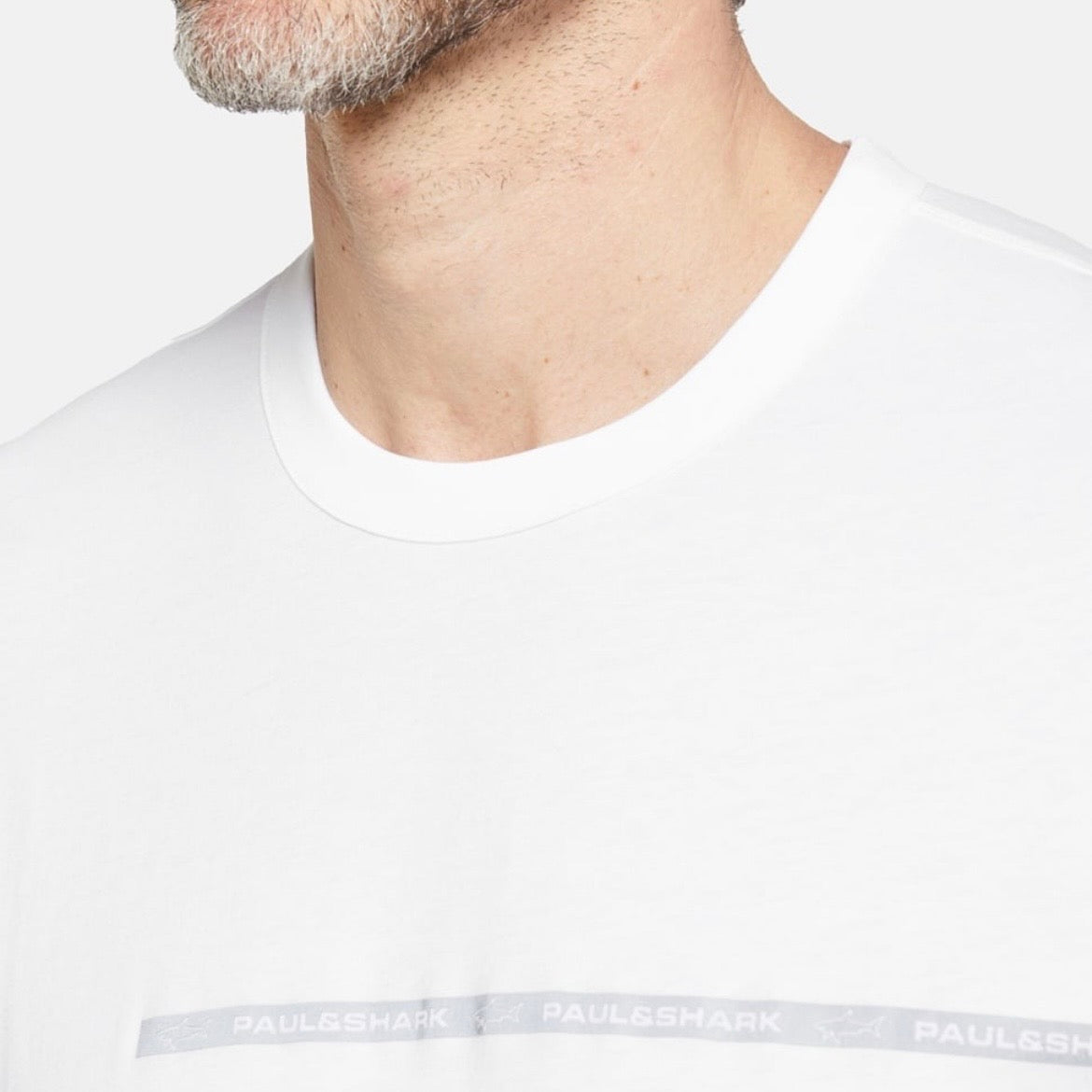 T-shirt Paul & Shark — Blanc Bande Logo