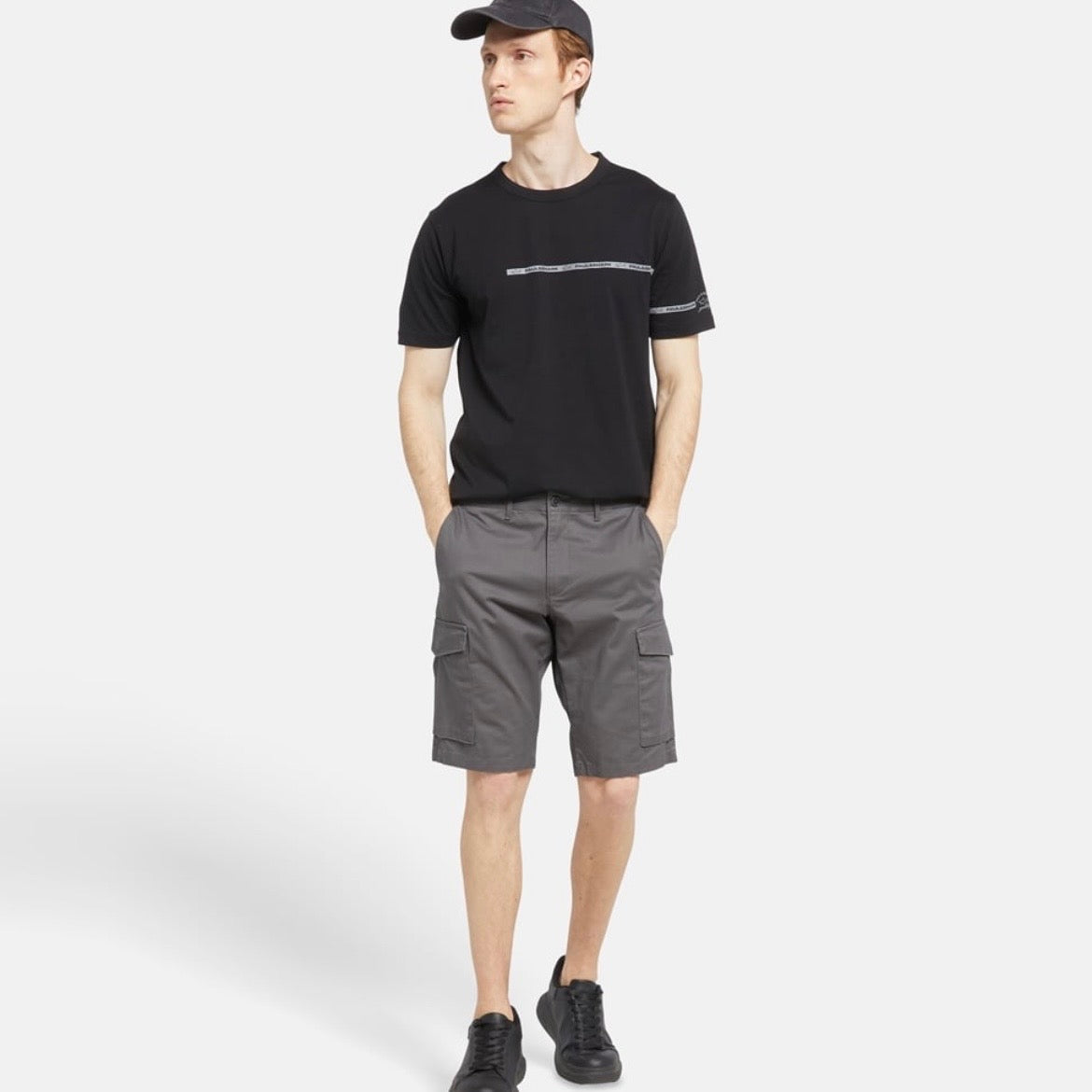 T-shirt Paul & Shark — Noir Bande Logo