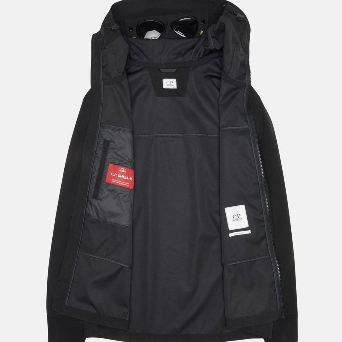 Veste à Capuche C.P. Company lunettes - Noir